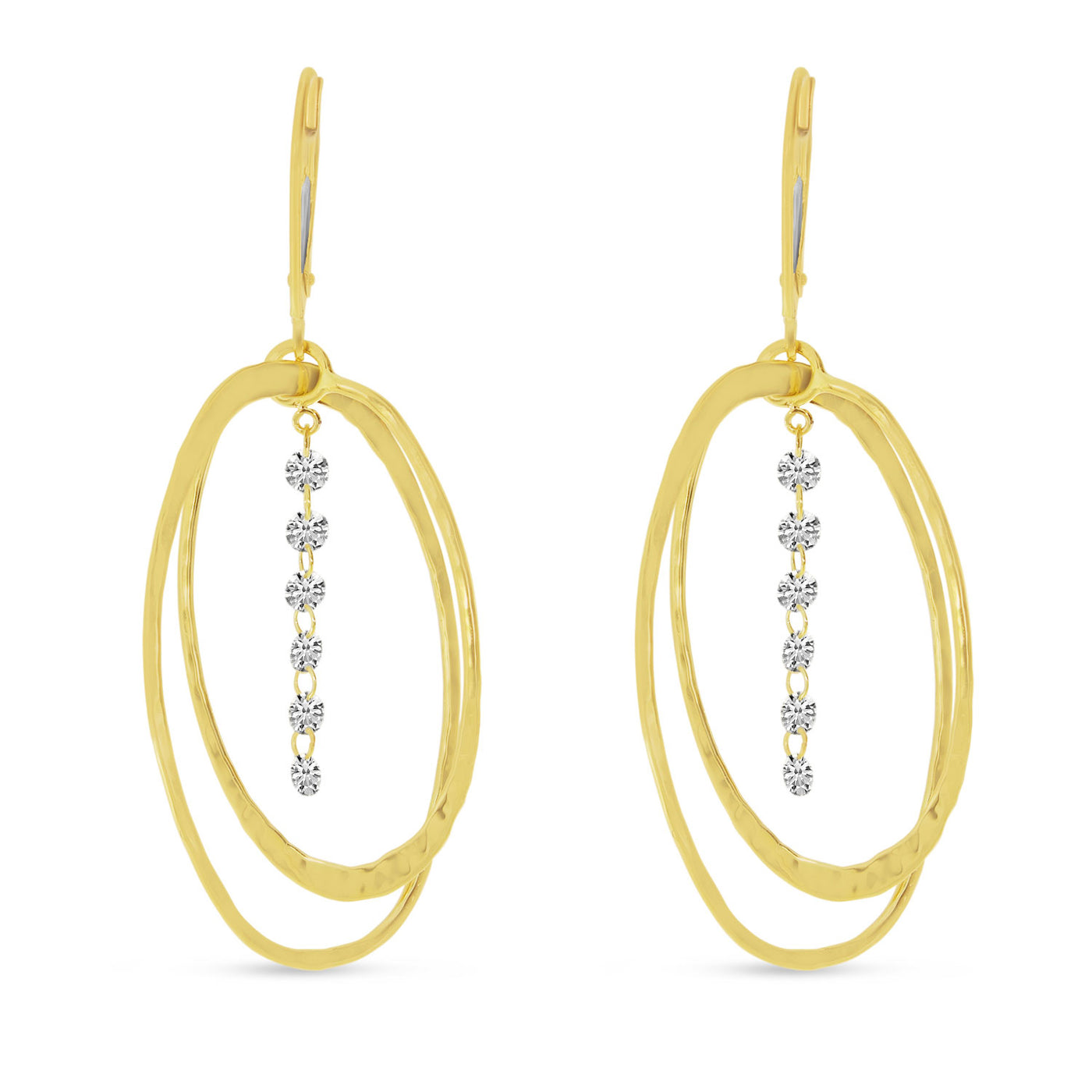 14 Karat Drop Earrings Diamond Earrings E11399