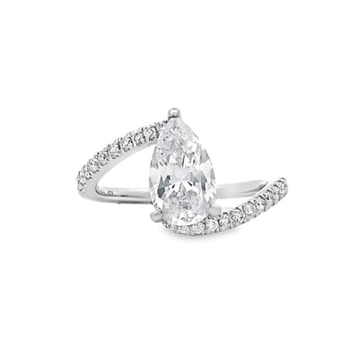 Gabriel & Co. 14 Karat White Gold Diamond Engagement Ring ER16320P6W44JJ