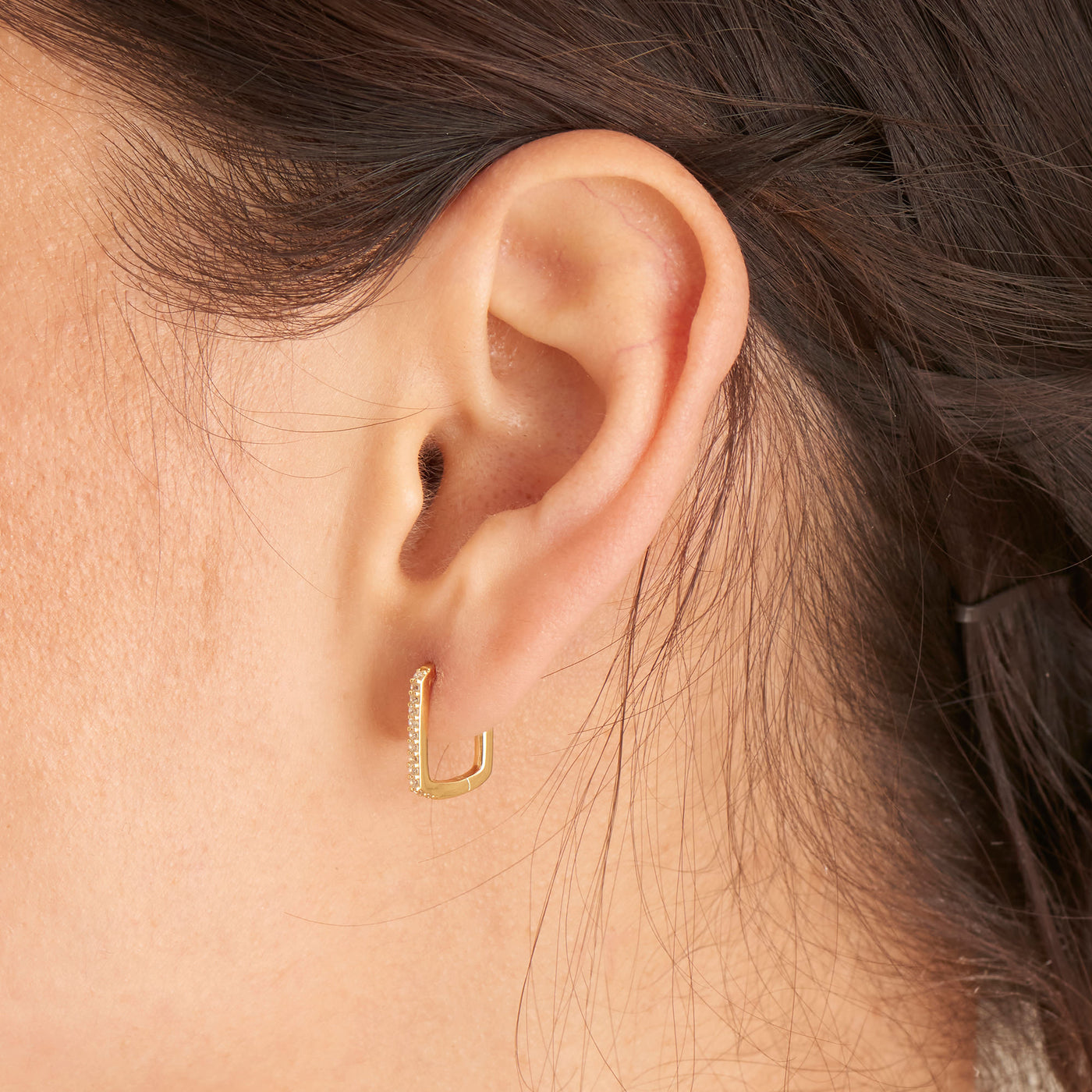 Ania Haie Yellow Gold Glam Hoop Earrings E037-04G