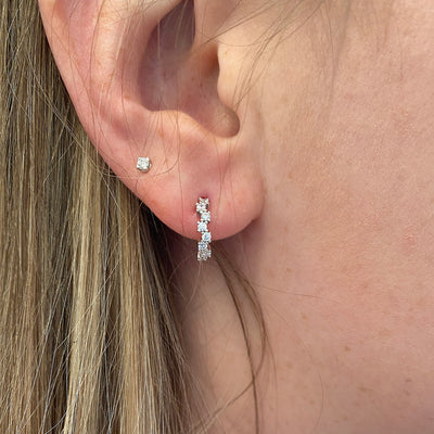 Ania Haie Silver Huggie Earrings E047-09H
