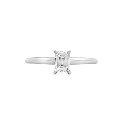 Beeghly & Co. 14 Karat White Gold Solitaire Emerald Cut Diamond Engagement Ring  BCR-AS-.46EM
