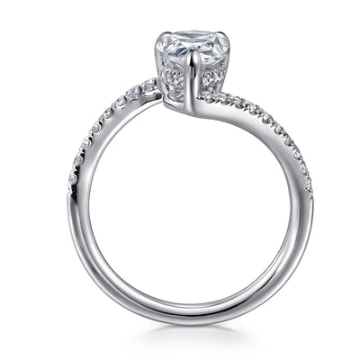 Gabriel & Co. 14 Karat White Gold Diamond Engagement Ring ER16320P6W44JJ