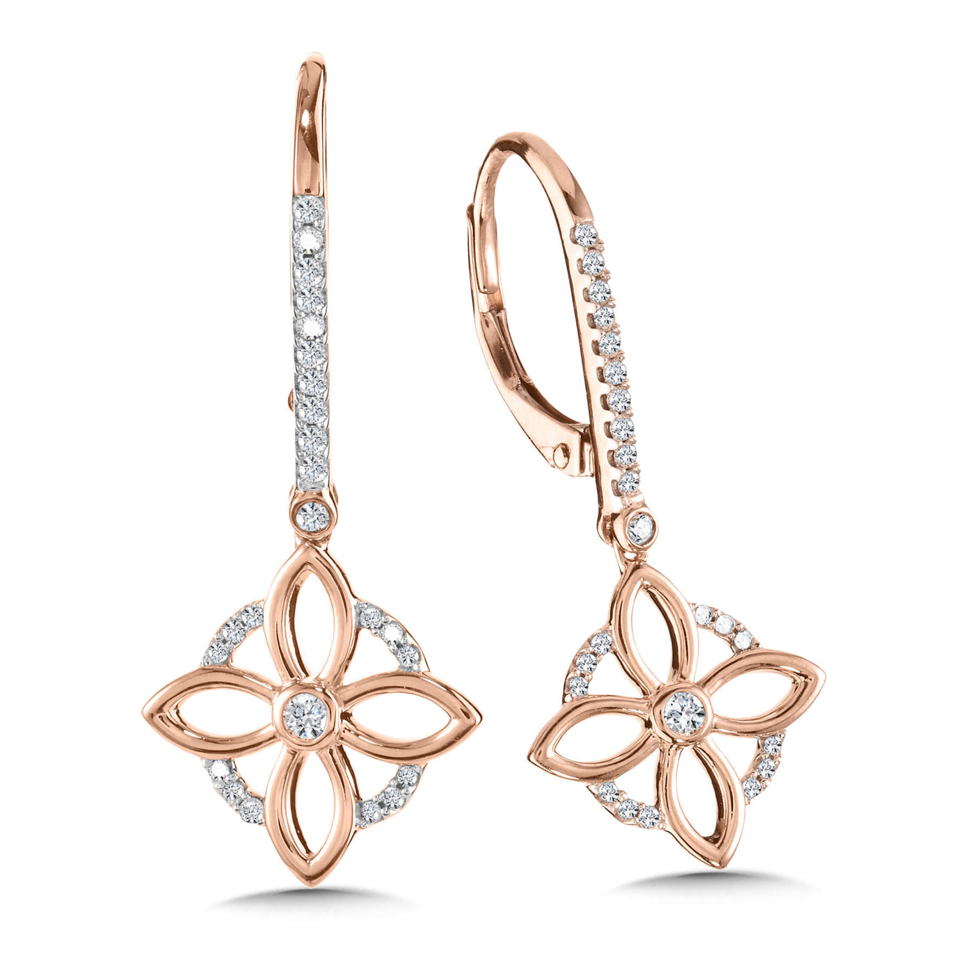 10 Karat Drop Earrings Diamond Earrings EDD3524-1p