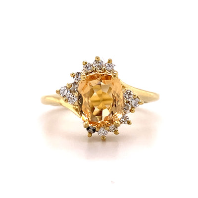 ESTATE Jewelry purchased by BC 18 Karat Yellow Gold  Cluster Style Estate 18ky Prec.Top./Dia rg.