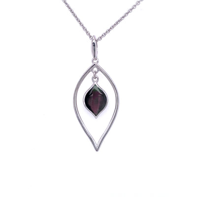 Black Mother of Pearl Sterling Silver Pendant
