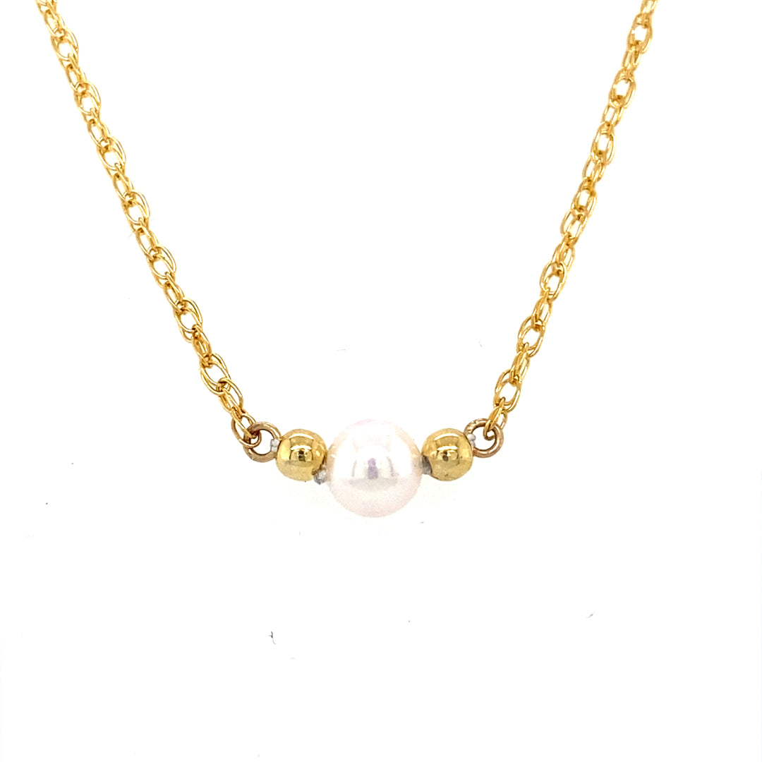 Beeghly & Co. Gold Filled Children's One Pearl Add-A-Pearl Necklace AAP1-60GFB