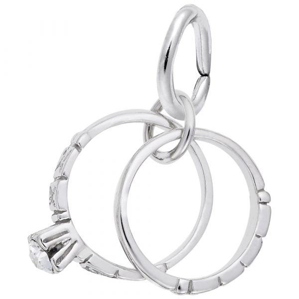 Rembrandt Q. C. Sterling Silver  Wedding Rings Charm 0293-0