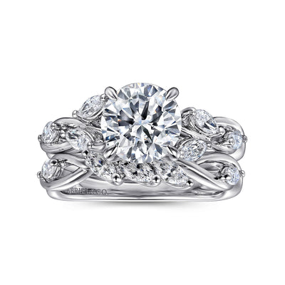 Gabriel & Co. 14 Karat White Gold Round Diamond Engagement Ring ER16195R6W43JJ.CSCZ
