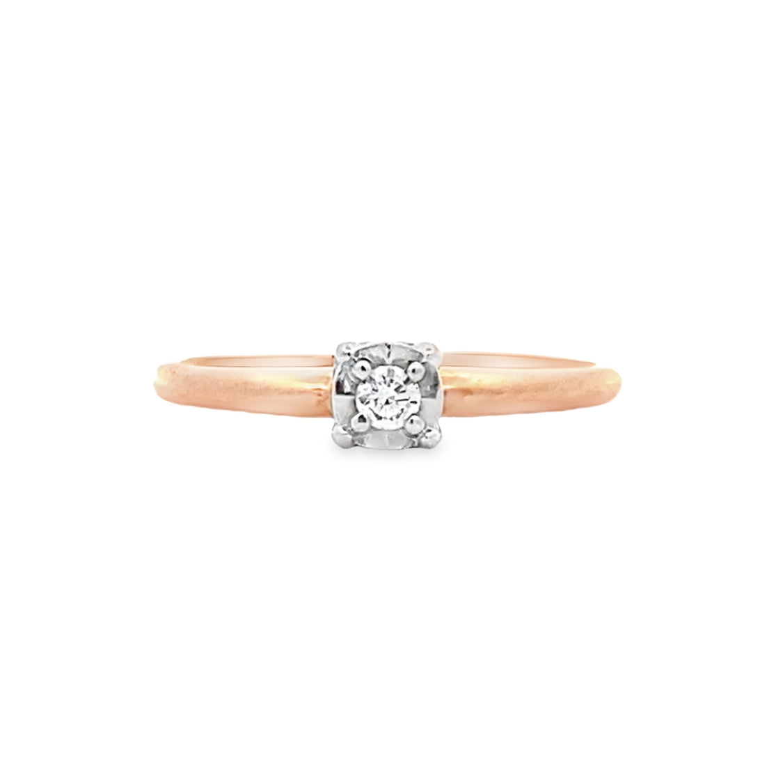 Beeghly & Co. 14 Karat Rose Gold Solitaire Round Diamond Engagement Ring BCR-AS-1