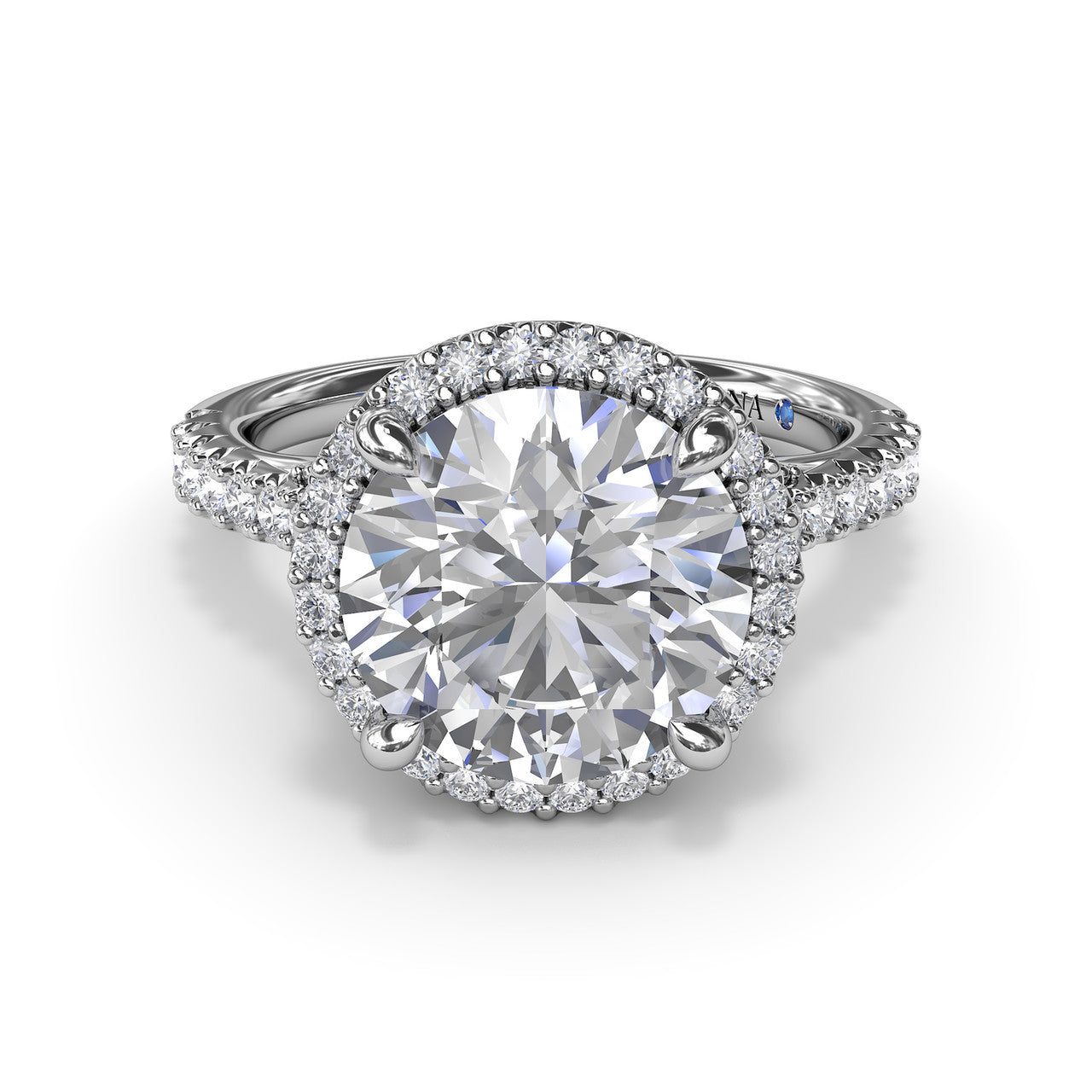 FANA 14 Karat Halo Diamond Engagement Ring S4185/WG
