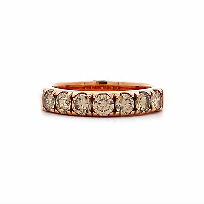 Beeghly & Co. 14 Karat Rose Gold  1CTW Champagne Diamond Band BCR-7-1.00CDR