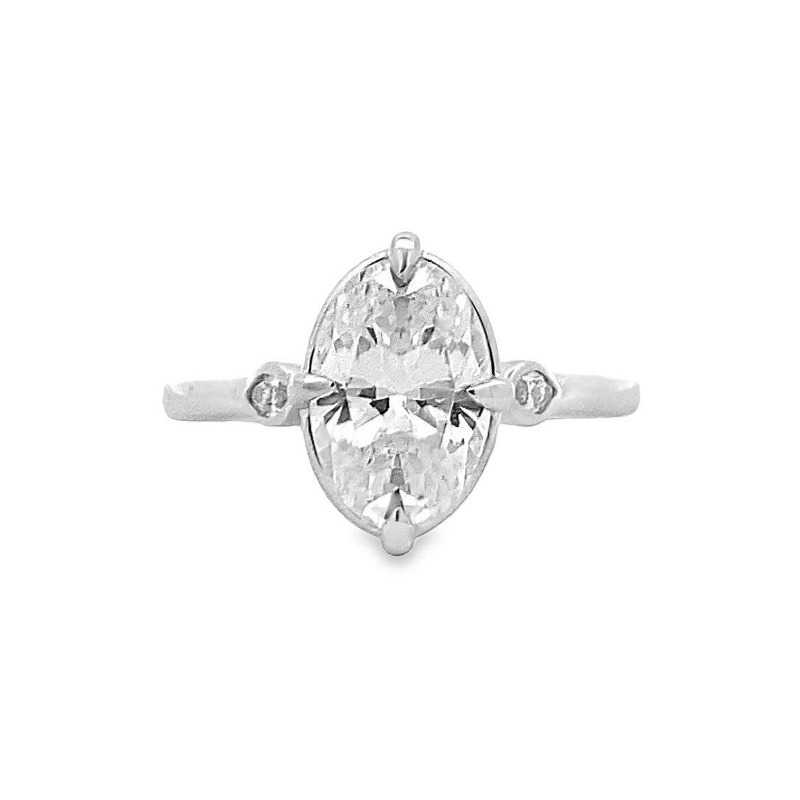 Gabriel & Co. 14 Karat White Gold Oval Diamond Engagement Ring ER16429O8W43JJ.CSCZ