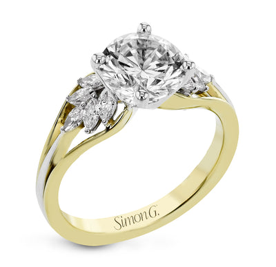 Simon G Jewelry 18 Karat Side Stones Marquise Diamond Engagement Ring LR2987