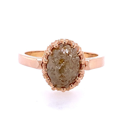 Beeghly & Co. 14 Karat Rose Gold Solitaire Organic Diamond Engagement Ring ONE-OF-A-KIND