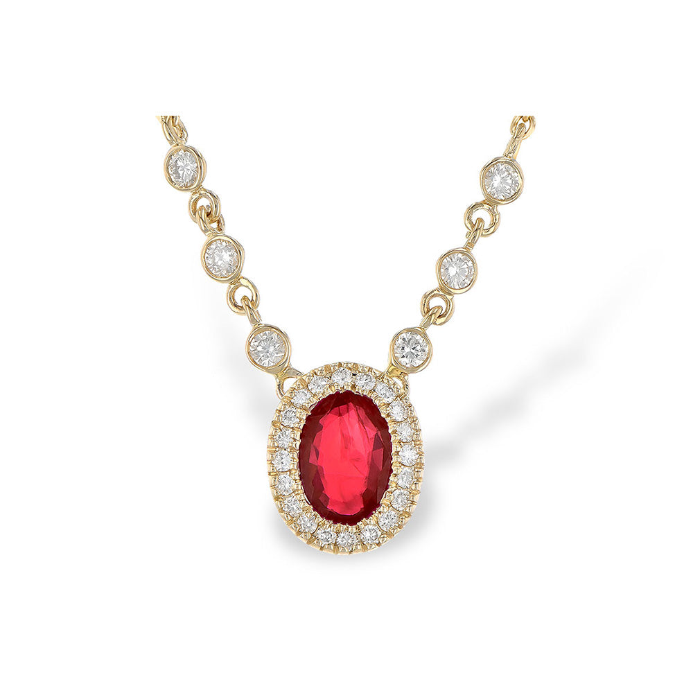 Allison Kaufman Co. 14 Karat Yellow Gold Mutli-Gemstone Gemstone Necklaces N8154