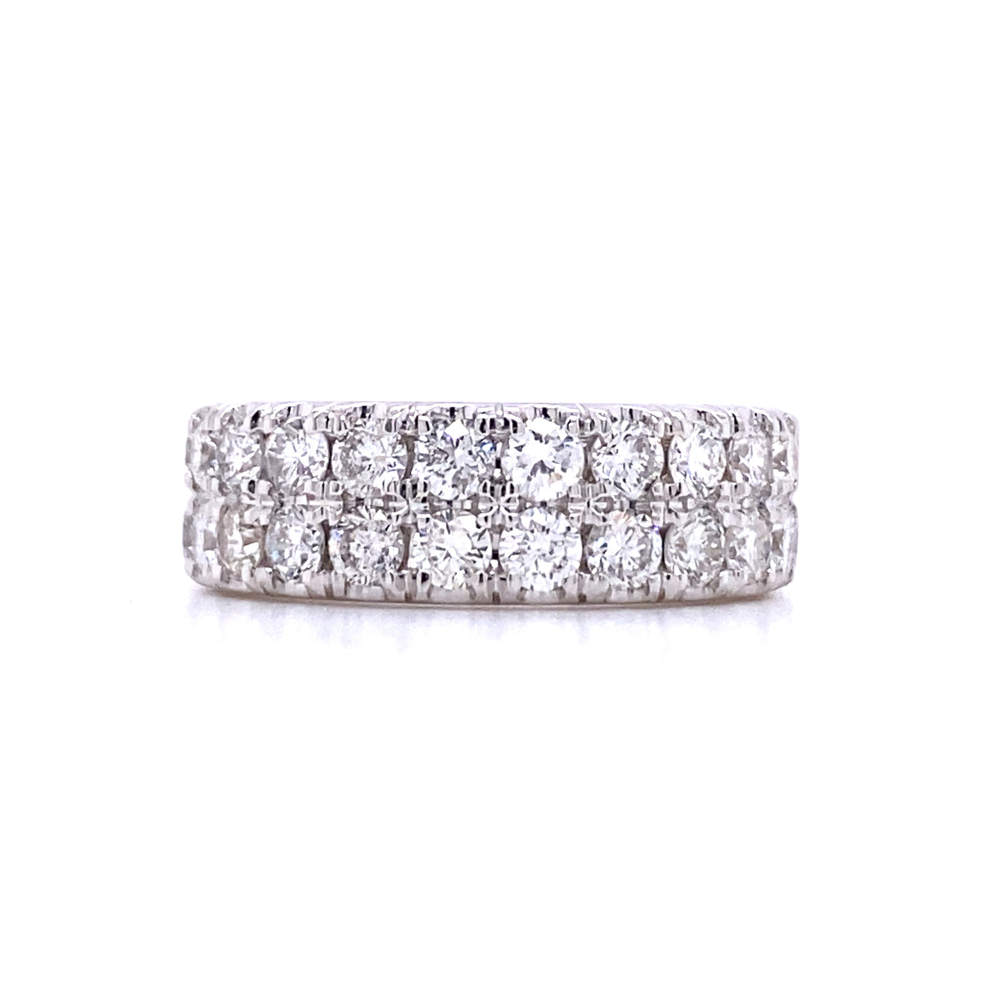 Beeghly & Co. 14 Karat White Gold  1 1/2 Carat Diamond Double Row Band - Women's BCR7-DBWP