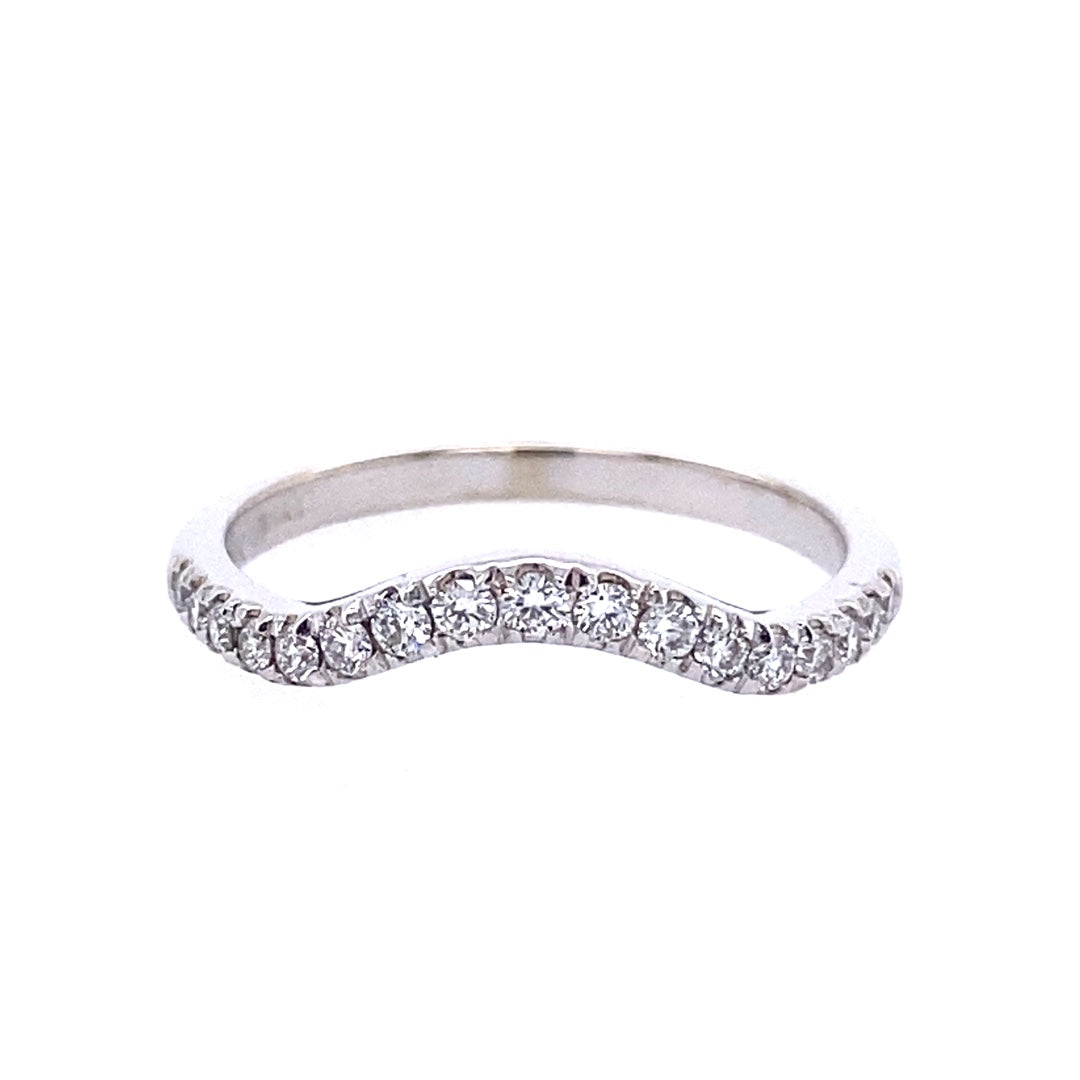 Beeghly & Co. 14 Karat White Gold 1/4CTW Contour Diamond Wedding Band - Lady's BCR-115