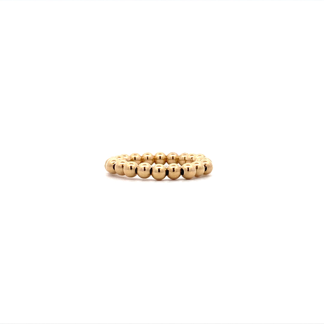 Karen Lazar 3mm Yellow Gold Filled Beaded Ring Size 7