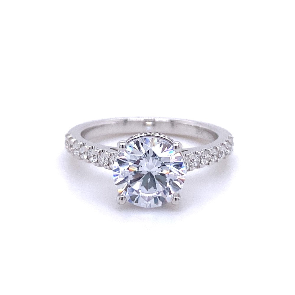 Simon G Jewelry 18 Karat Diamond Hidden Halo Engagement Ring LR2900