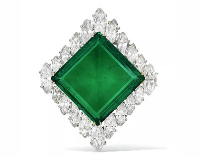 37-Carat 'Aga Khan' Emerald Brooch Returns to Christie's Geneva After 55 Years