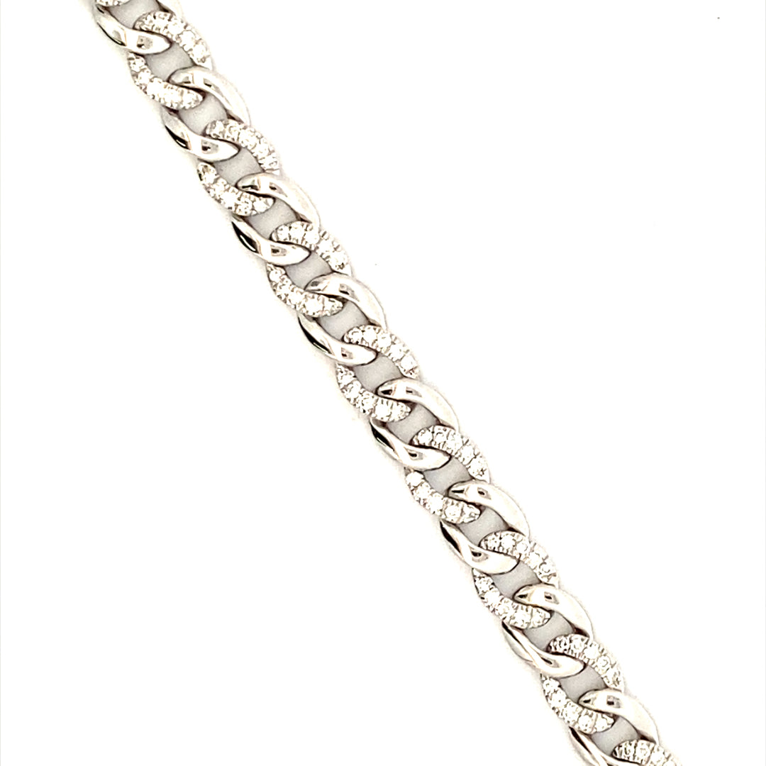 14 Karat Fancy Link Diamond Bracelets BC10244-4WC