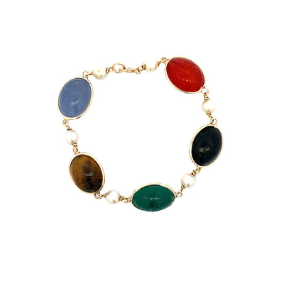 ESTATE Scarab Bracelet in Yellow Gold
