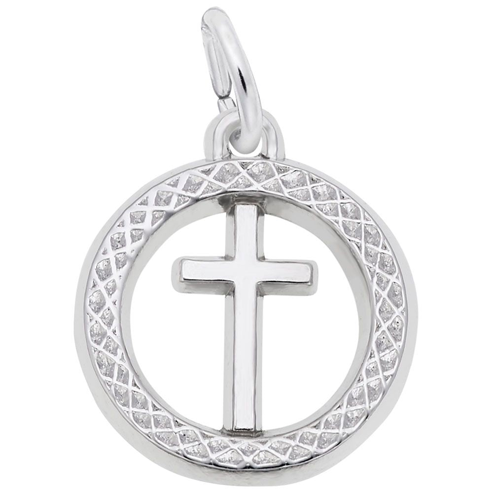 Rembrandt Q. C. Sterling Silver Cross in Ring Charm 5163