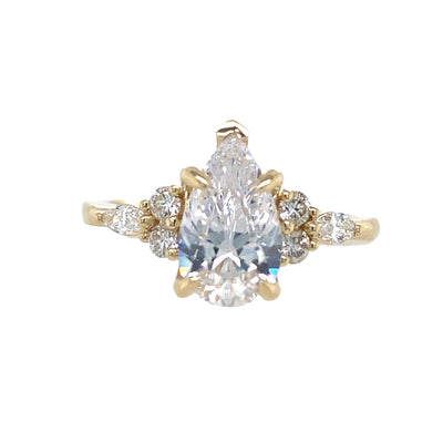 Pear Shaped Engagement Ring in White Gold by Gabriel & Co.