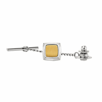 StainlessSteel and Yellow Ion Plate Tie TAck 10627tac4x
