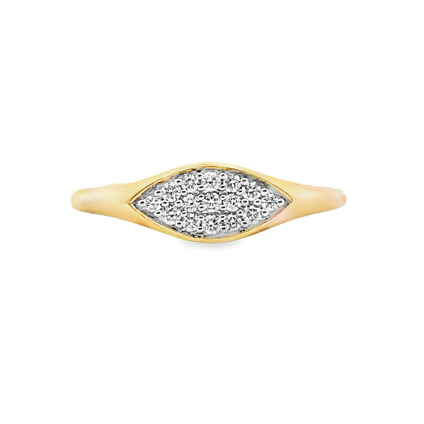 14K Yellow Gold .14CTW Diamond Ring by Allison Kaufman
