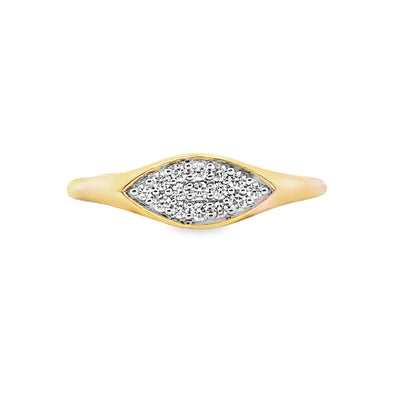 14K Yellow Gold .14CTW Diamond Ring by Allison Kaufman