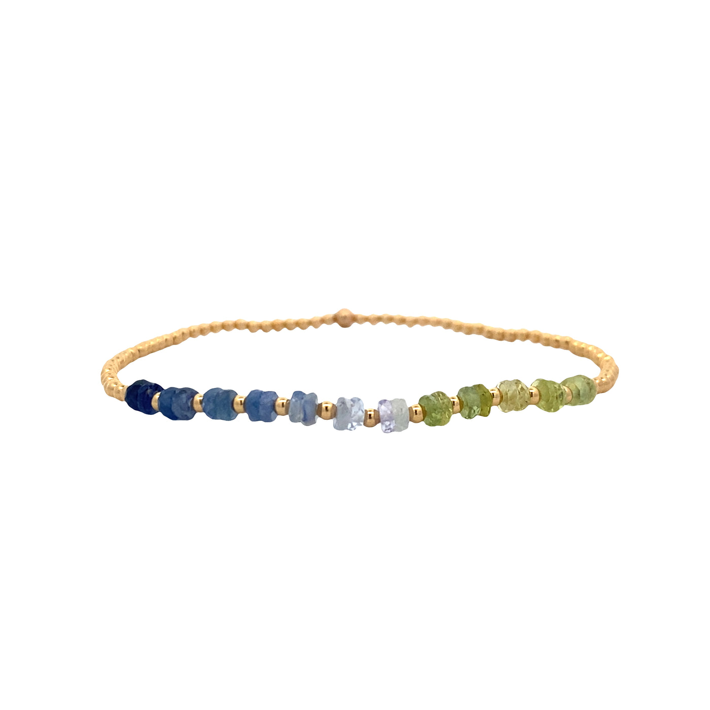 2mm Laguna Ombre Stretch Bracelet in Yellow Gold by Karen Lazar
