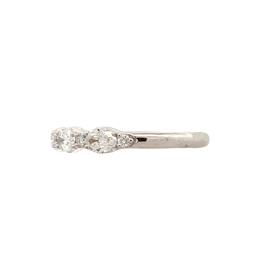Diamond Stackable Band in White Gold by Fana