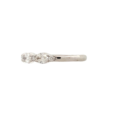 Diamond Stackable Band in White Gold by Fana