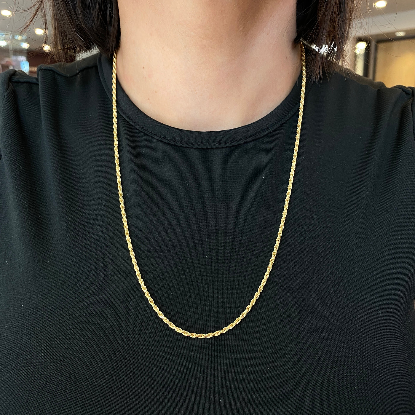 ESTATE 18" Rope Chain in Yellow Gold