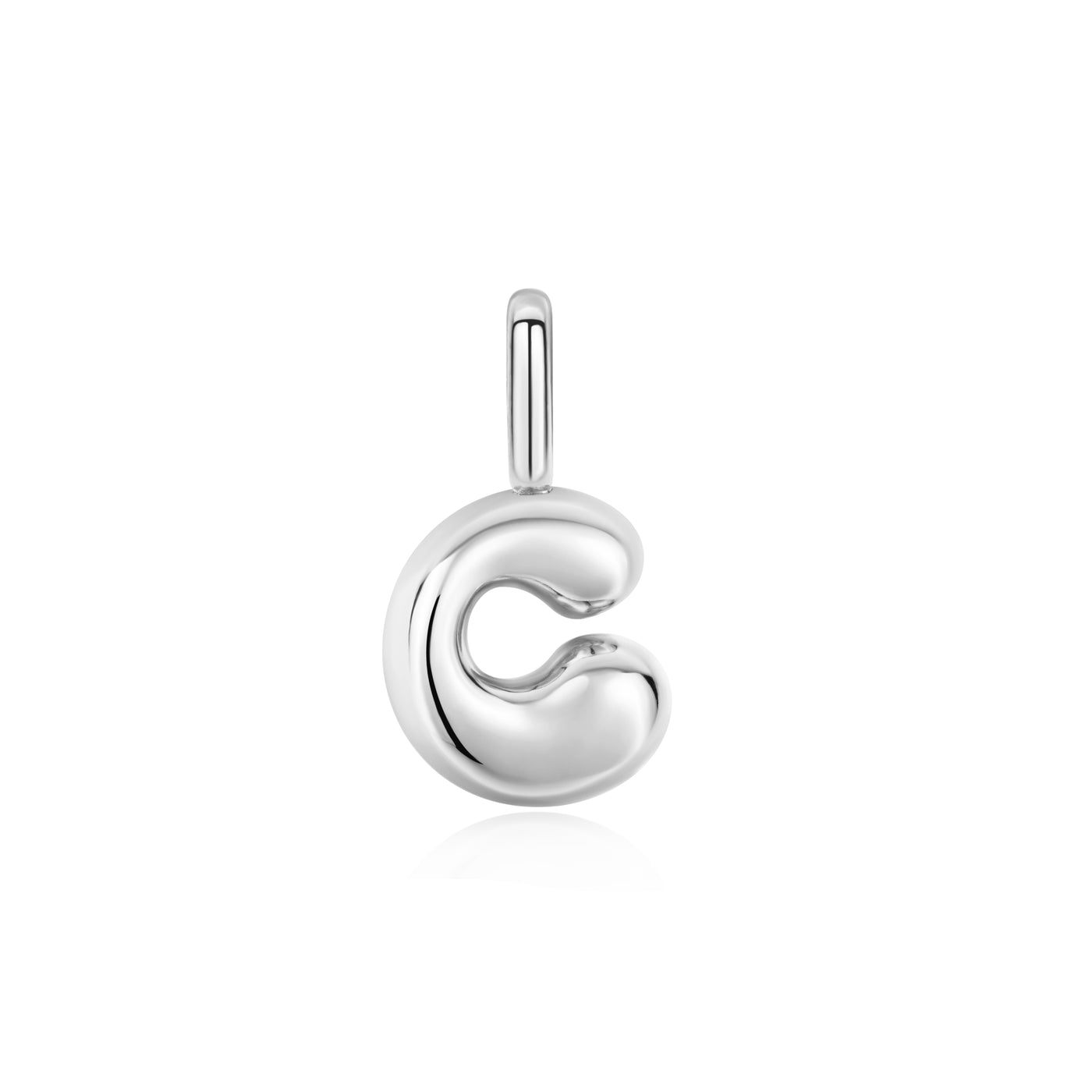 Chubby Letter "C" Charm in Silver by Ania Haie