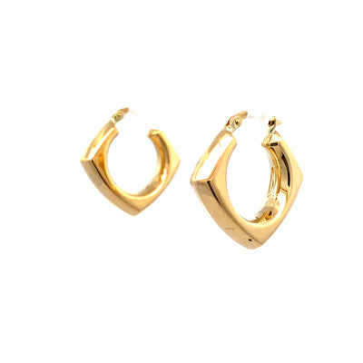HP Puffy Hoop Earrings in Yellow Gold