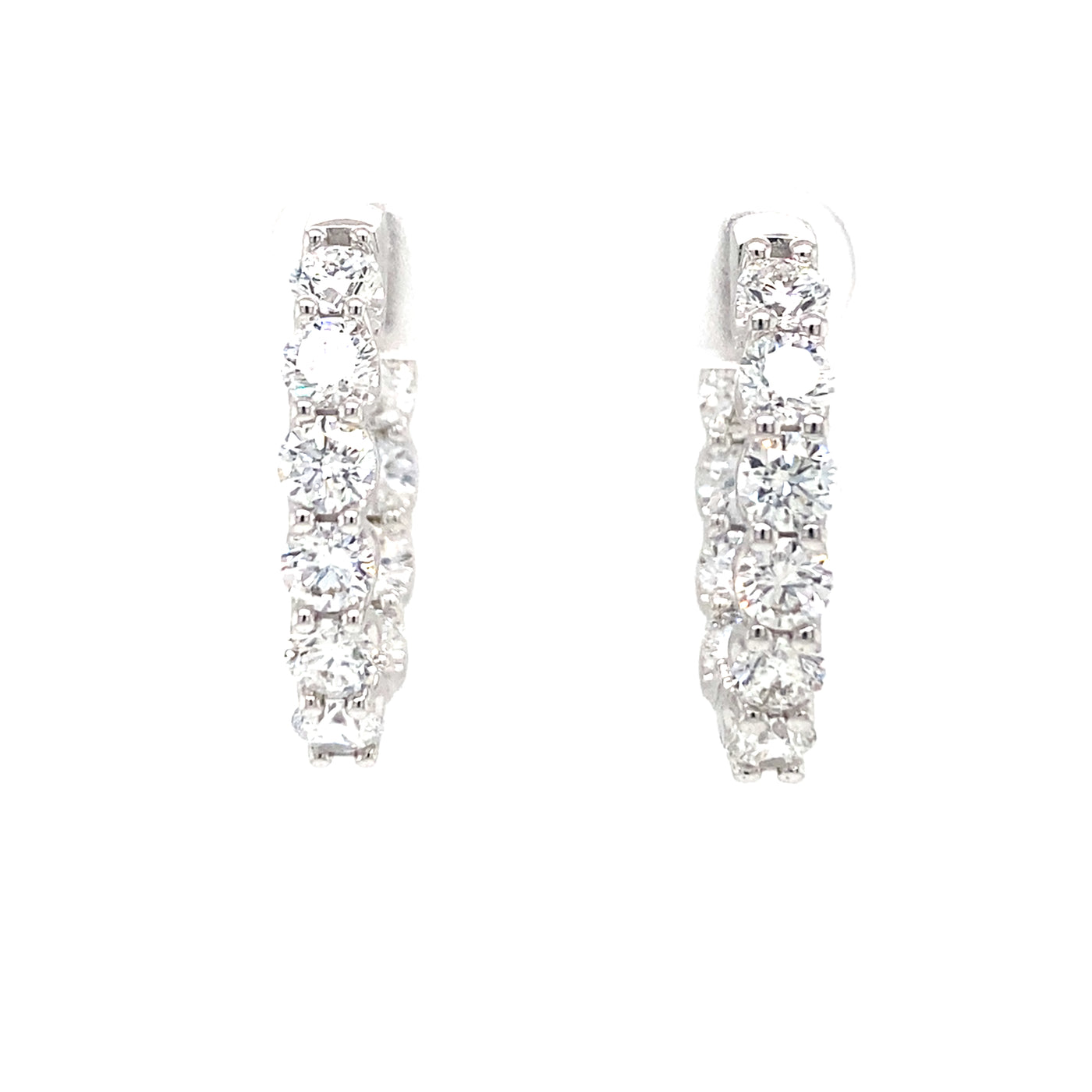LAB_Created 4.0ctw Diamond Inside Outside Hoops in White Gold