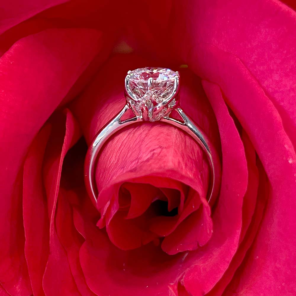 Simon G Jewelry 14 Karat Solitaire Round Shape Engagement Ring LR2143