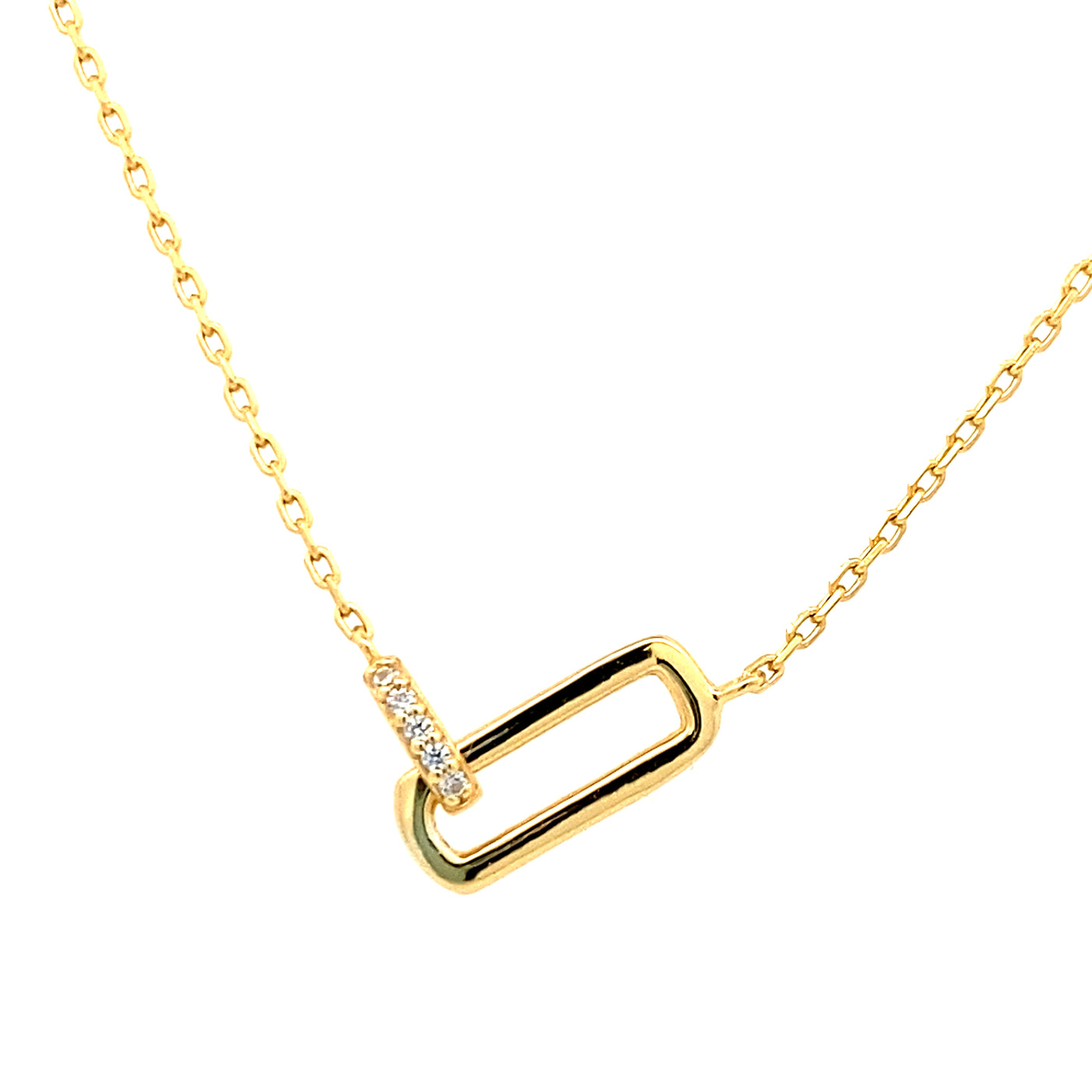 Glam Interlock Necklace in Yellow Gold by Ania Haie