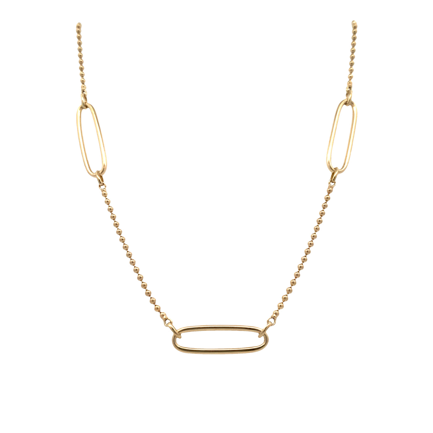 Bujukan Station Necklace in Yellow Gold by Gabriel & Co.