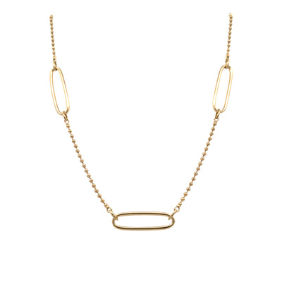 Bujukan Station Necklace in Yellow Gold by Gabriel & Co.