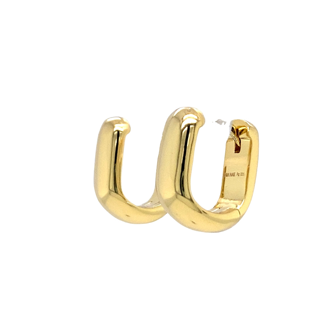 Mini Huggies in Sterling Silver with Gold Plating by Ania Haie
