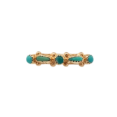 ESTATE Turquoise Ring in Yellow Gold