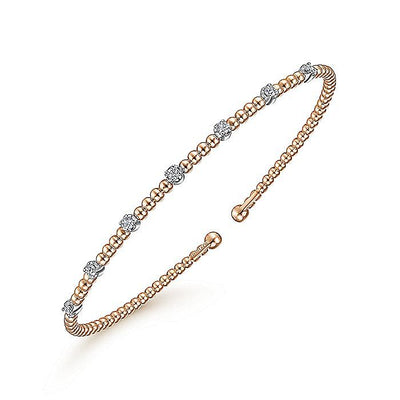 Diamond Bujukan Bangle in Rose Gold by Gabriel & Co.