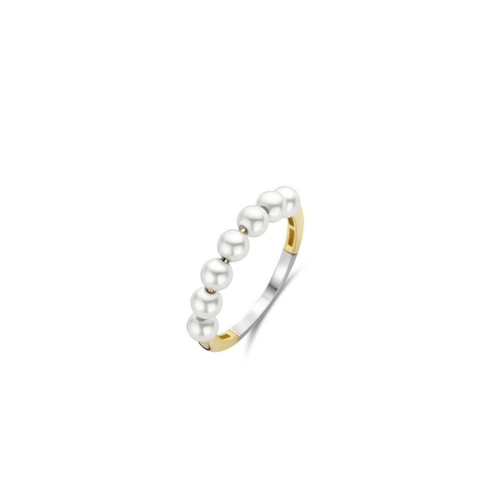 Ti Sento Milano Sterling Silver/ Gold Pearl Bead Style 12284YP/56