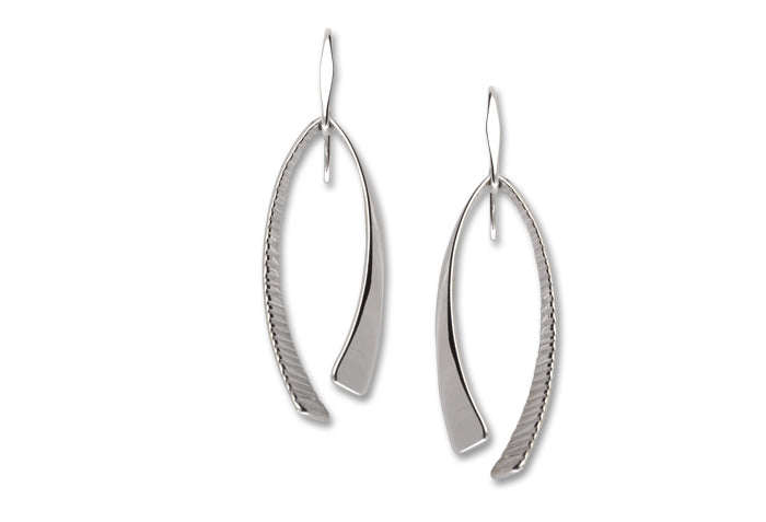 E. L. Designs Silver Duet Drop Earrings EA81612