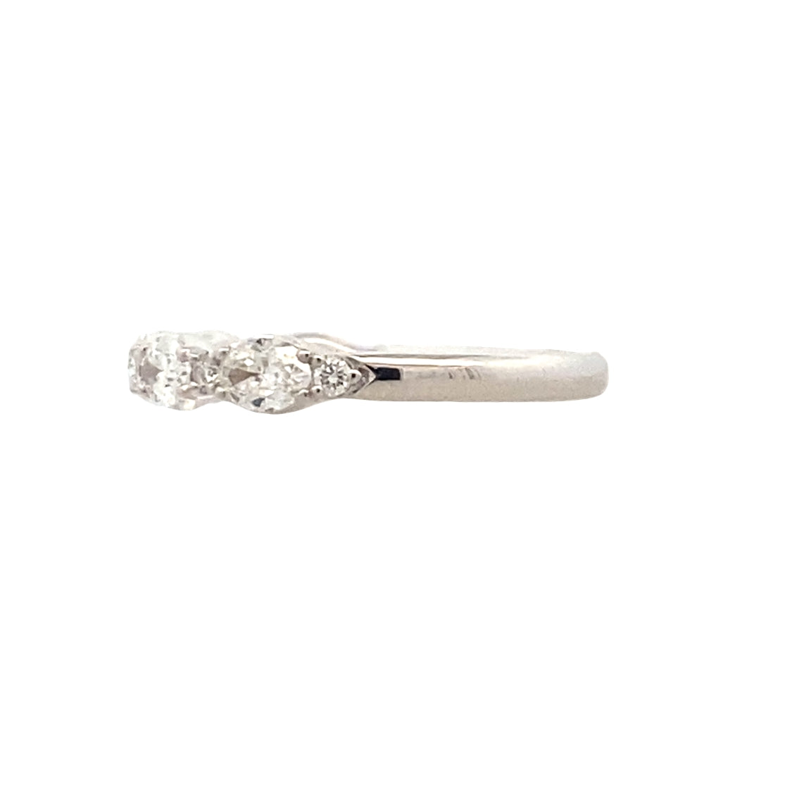 Diamond Stackable Band in White Gold by Fana