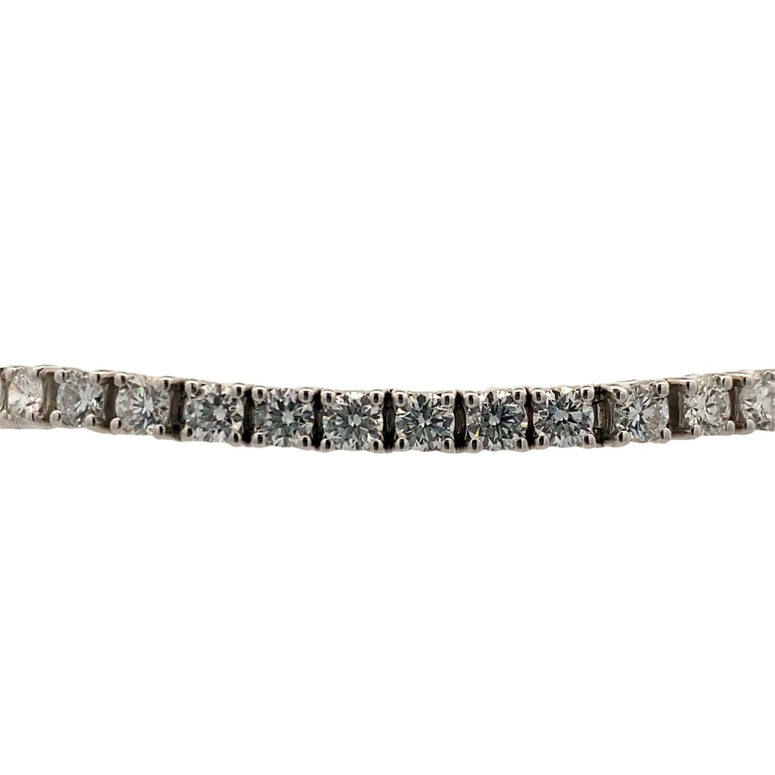 7" LAB-Created 6.0ctw Diamond Tennis Bracelet in White Gold