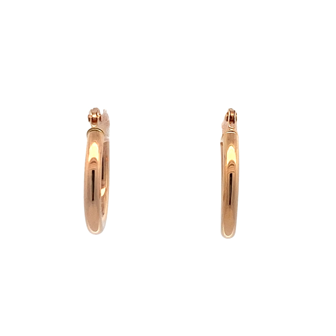 Small Tube Hoops in Rose Gold